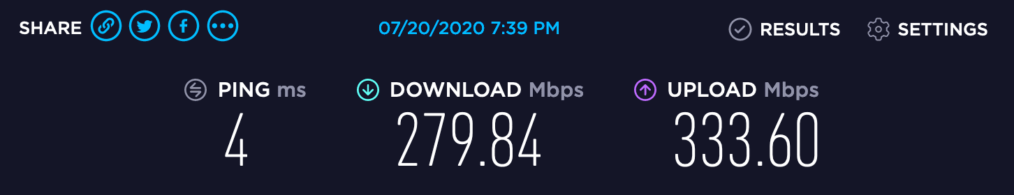 BIGLOBE光スピードテスト